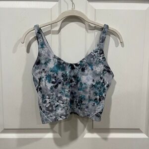 Lululemon Crop Top Sports‎ Bra Floral Print Workout Activewear Size 8